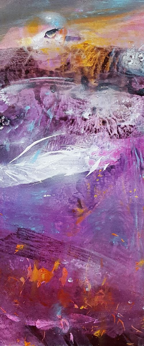 a lonelly night deep in a glass of red wine fantastic mindscape by oneiric painter O KLOSKA by Kloska Ovidiu
