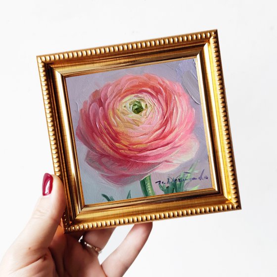 Ranunculus flower painting