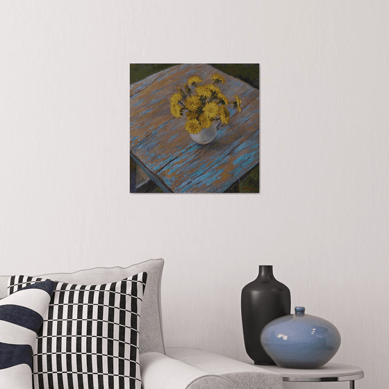 Dandelions. Original Spring Floral Still Life. Oil Painting on canvas, gift, wall art, interior art, interior design, pop, stylish art, impressionist, present