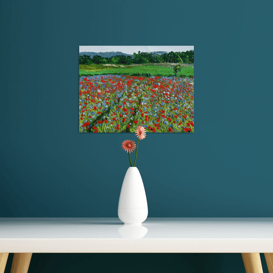 Poppies field III /  ORIGINAL PAINTING