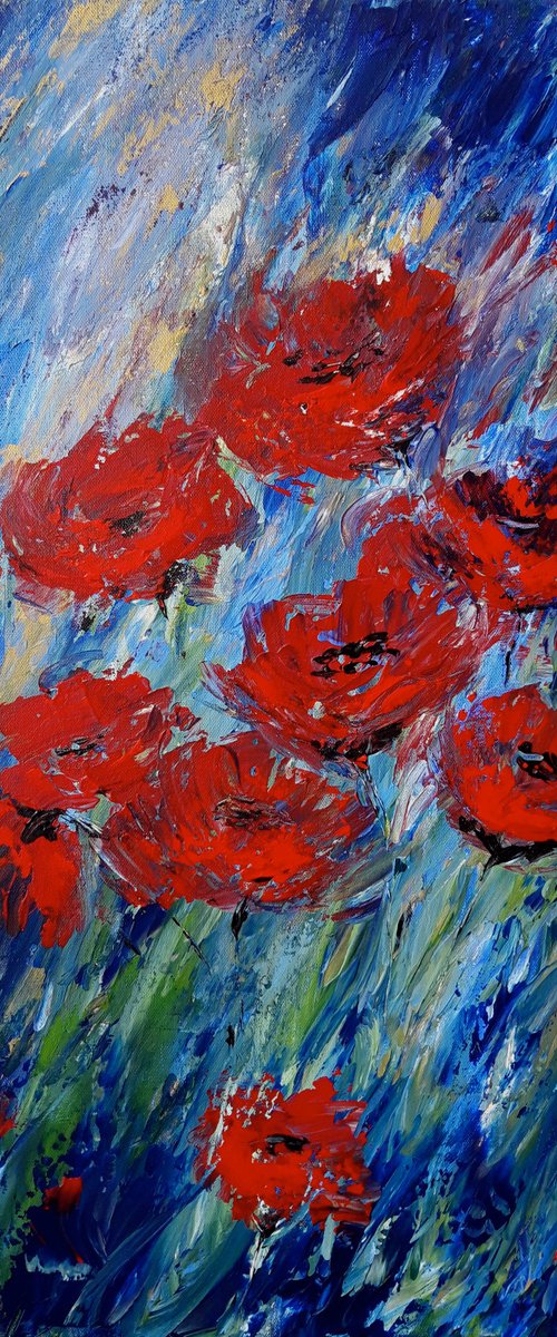 Poppies in the wind (2021) by Elena Parau