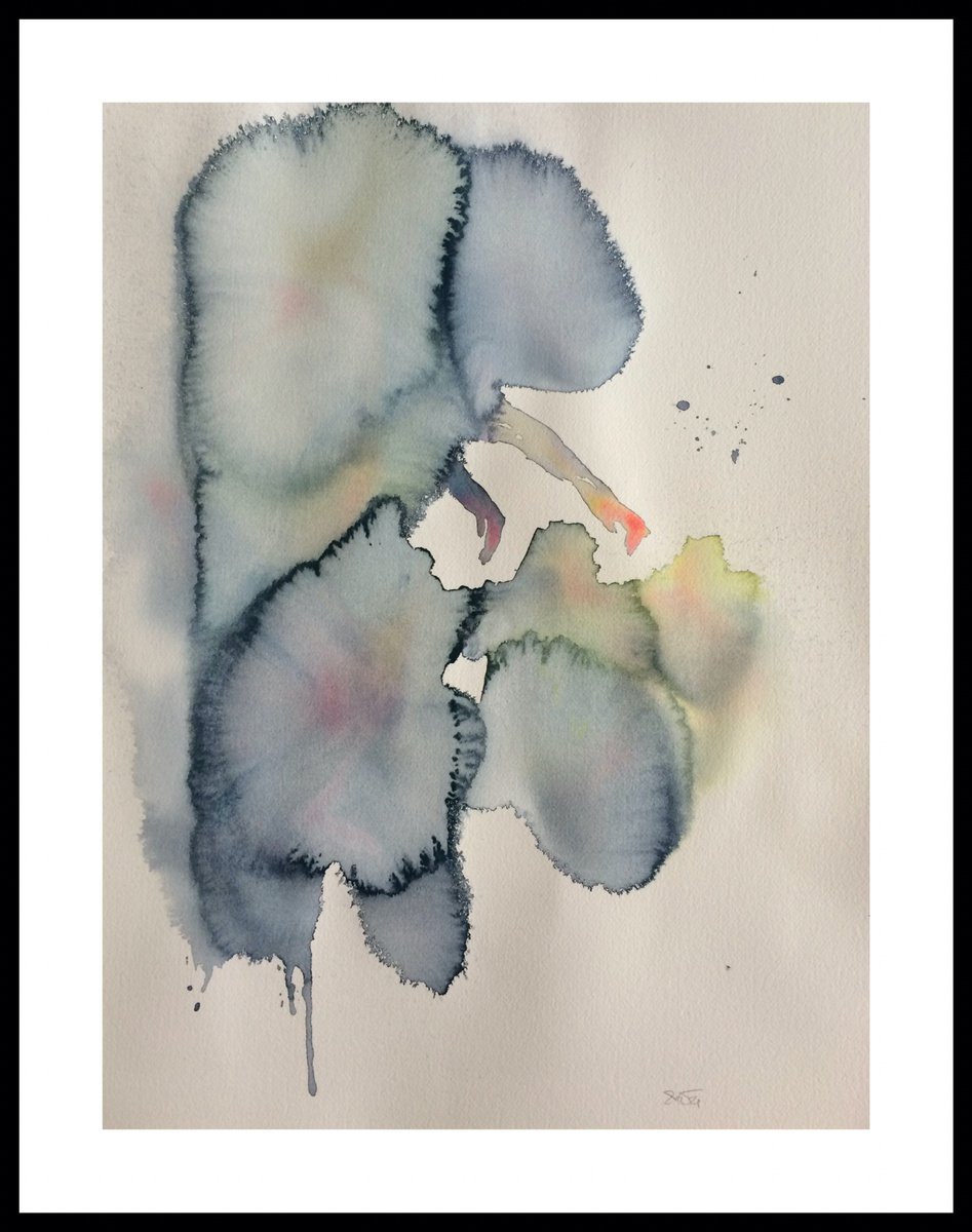 Expressive Watercolour , Trying To Escape By Gesa Reuter, 17 X 24, Artwork For Sale On Artfinder