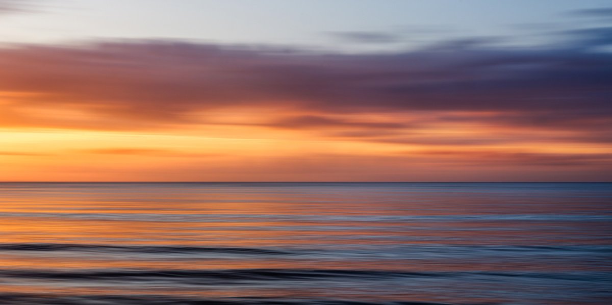 Photorealistic Landscape Photograph By Andrew Lever, 50 X 25, Sunrise In Motion, Original Artwork