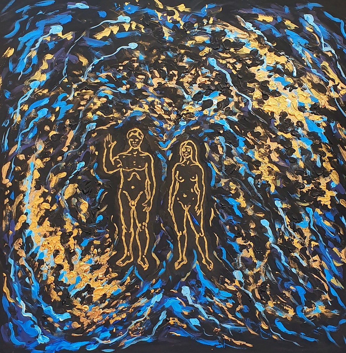 Abstract Acrylic Painting By Colin Ross Jack, 30 X 30,