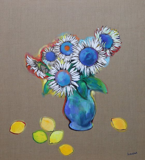 Sunflowers and lemons