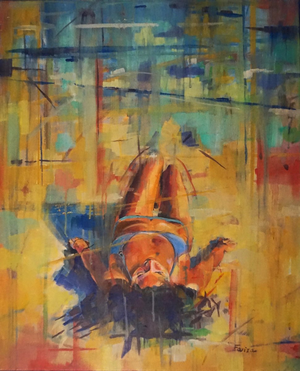 Impressionistic Portrait Oil Painting By Amaya Fernandez Fariza, 20 X 24, Beach Days, Original Artwork