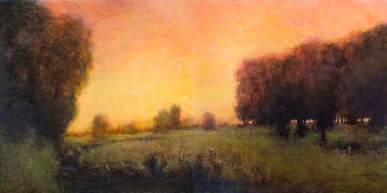 Evening Light diptych 30x60 inches