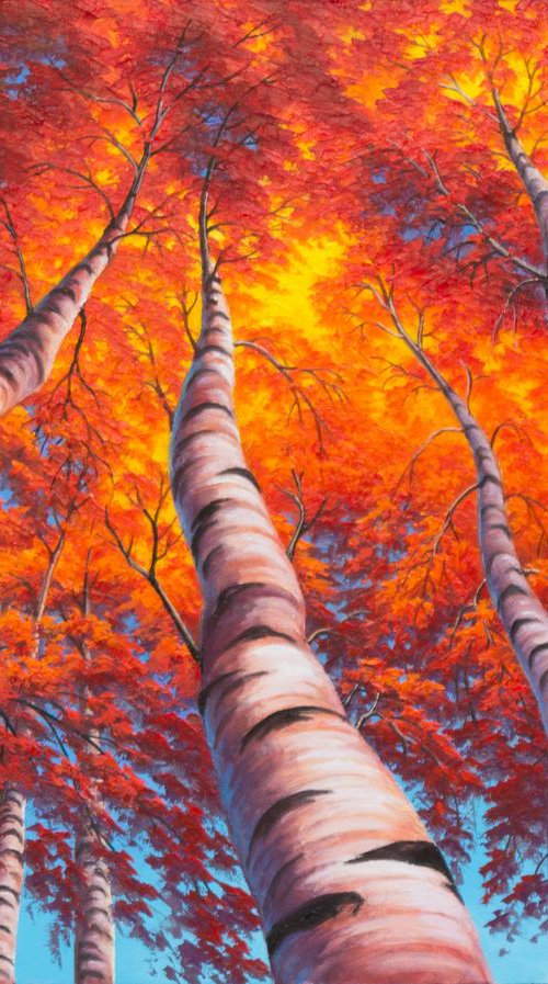 CELESTIAL BIRCHES 3 by Oleksii Vylusk