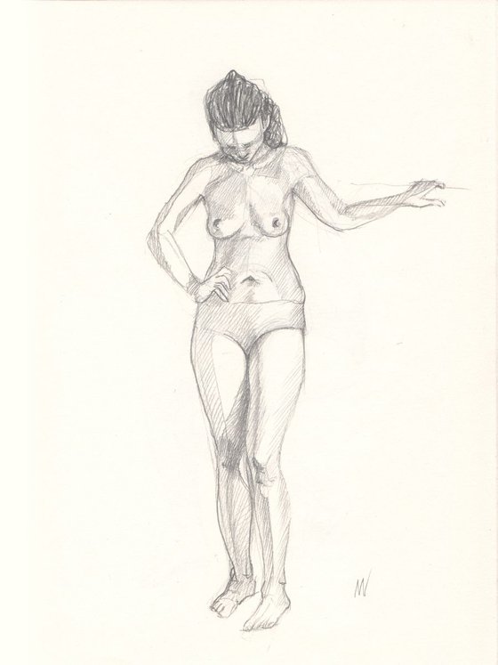 Sketch of Human body. Woman.56
