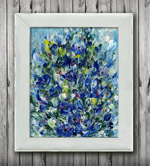 Flowering - Framed Floral Painting by Kathy Morton Stanion by Kathy Morton Stanion