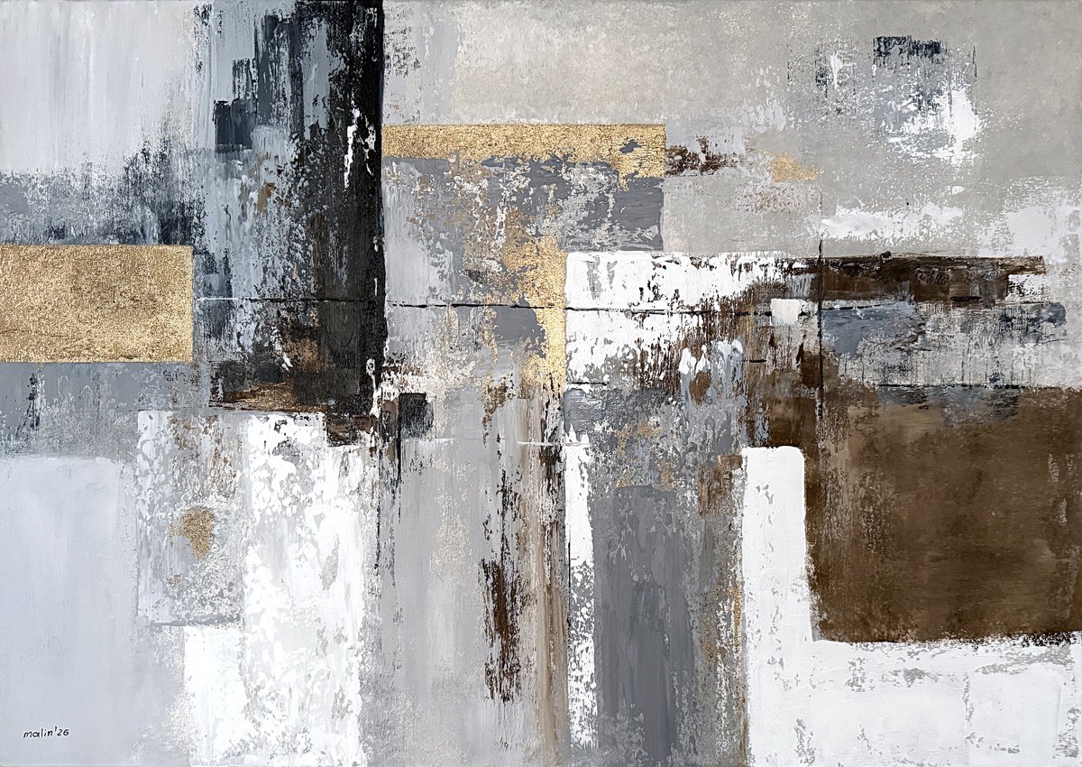  Structured Radiance. Beige Grey Gold By Tatiana Malinovscaia, 39 X 28, Artwork For Sale On Artfinder