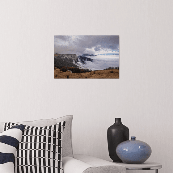 Clouds on a mountain plateau