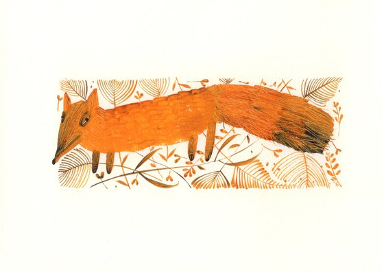 Fox 30 x 21 cm / 11.81 x 8.26 inch