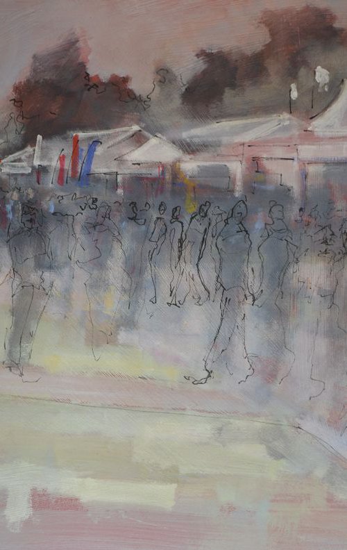 Moving figures at country show. by Tom Cringle