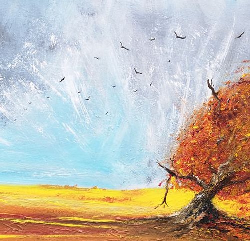 A Blustery Day in the Hills -  Landscape by Mel Graham