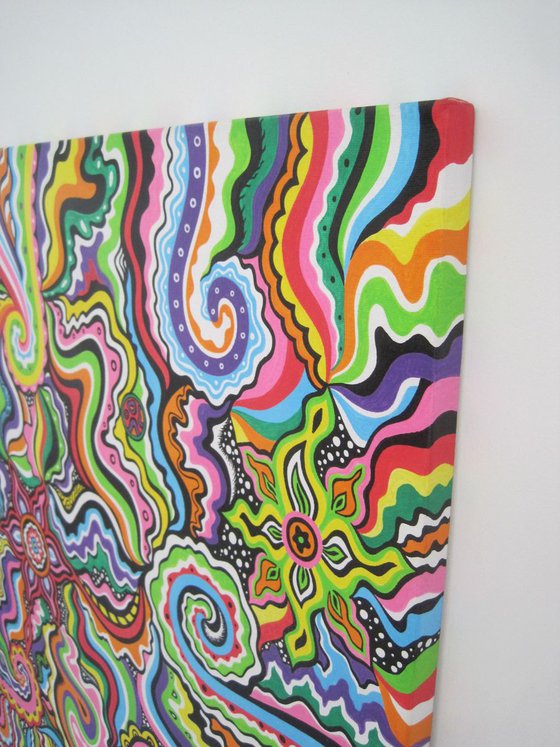 Psychedelic Space - 80x60cm Acrylic painting by Jodie Smallwood