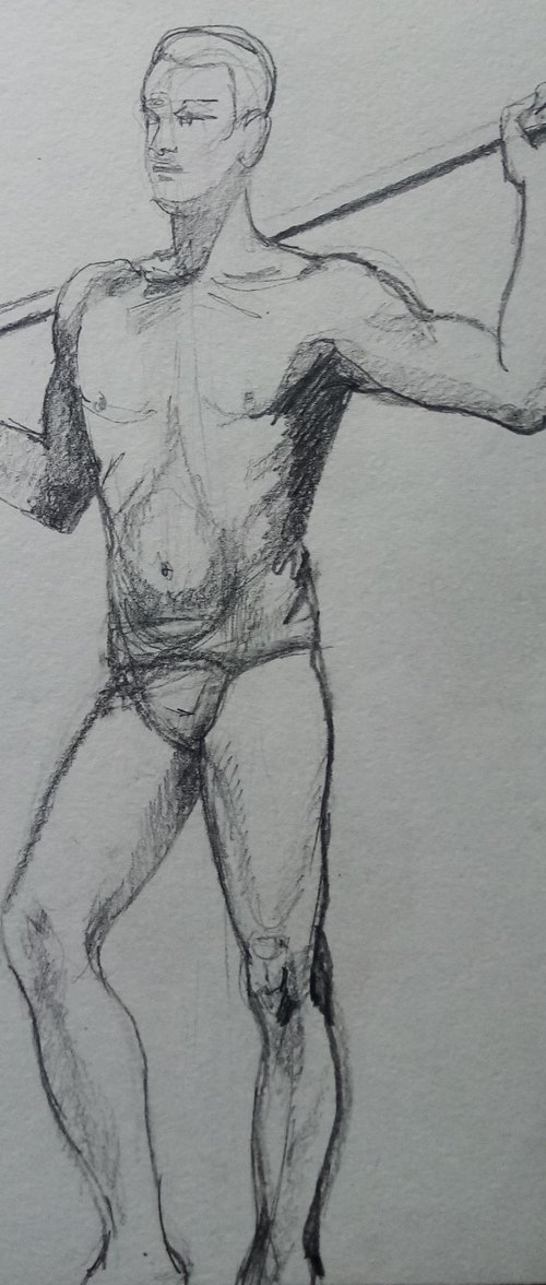 Man's figure study 04 by Oxana Raduga