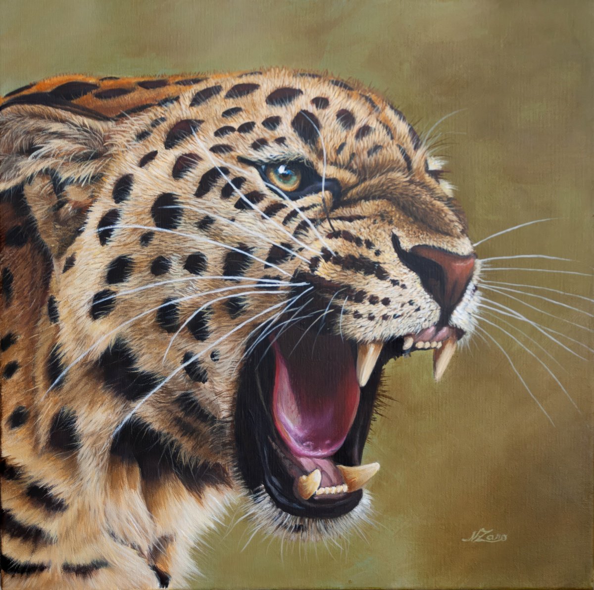 - Wild Roar - ? By Norma Beatriz Zaro, 16 X 16, Artwork For Sale On Artfinder