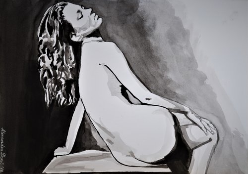 Nude #6 / 42 x 29.7 cm by Alexandra Djokic