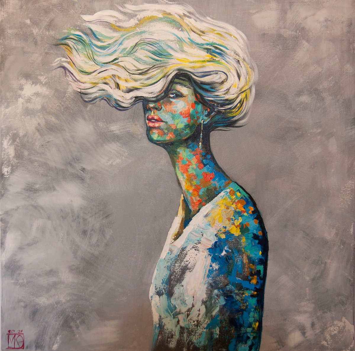 Modigliana By Maria Kireev, 39 X 39, Artwork For Sale On Artfinder