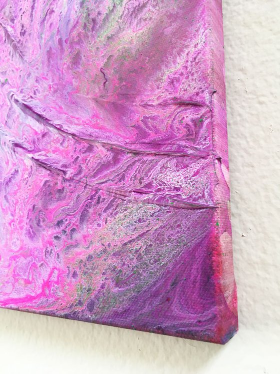 "Cosmic Ripple" - Original Small Abstract PMS Acrylic Painting - 12 x 9 inches