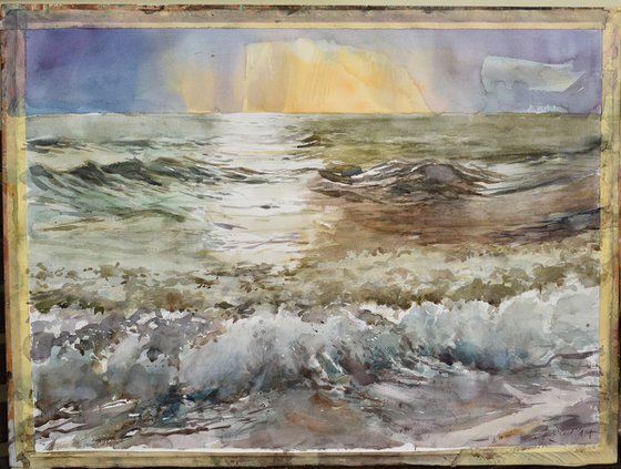 Sunset on the sea  ( 73 X 54 )