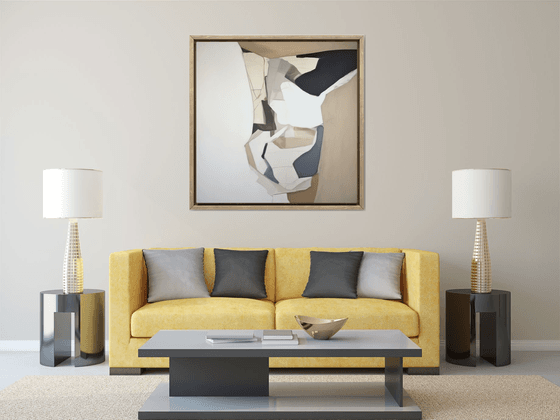 Muted Motion #1, beige abstraction