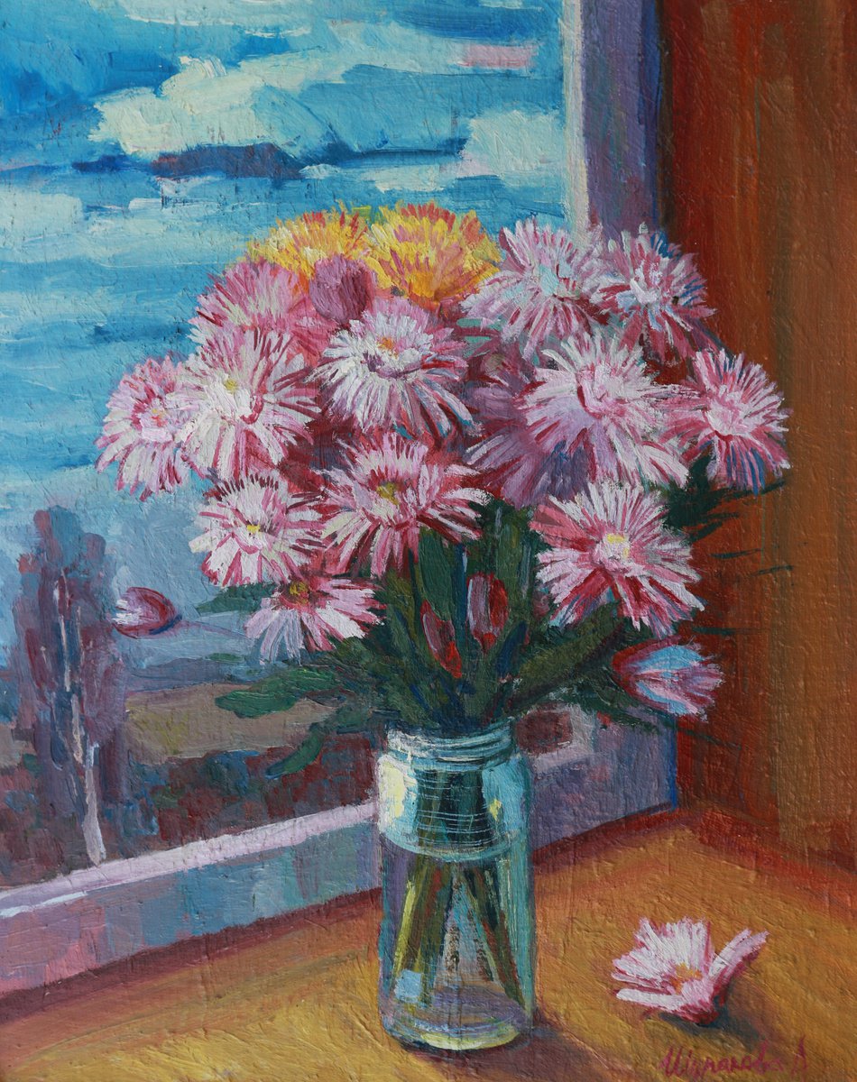 Bouquet on the windowsill by Anna Shurakova