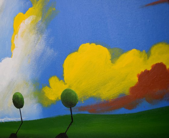 Clouds of colour painting