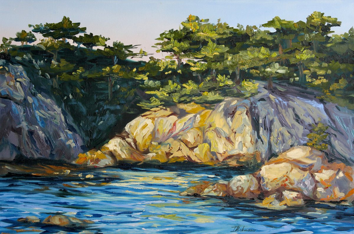 Impressionistic Landscape Oil Painting By Liza Illichmann, 24 X 16", Joyful Memories, Original Artwork