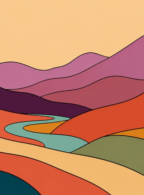 Flowing Landscape #30 by Marina Krylova