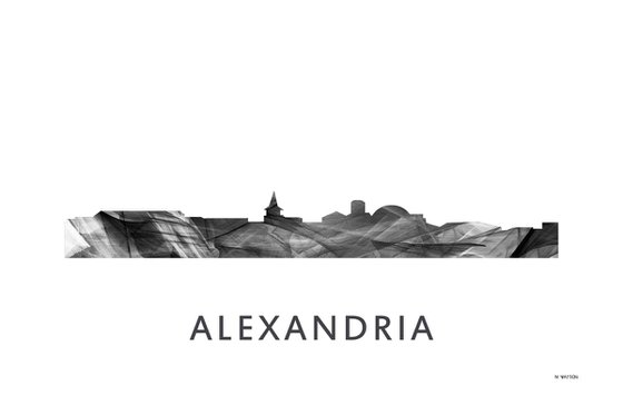 Alexandria Virginia Skyline WB BW