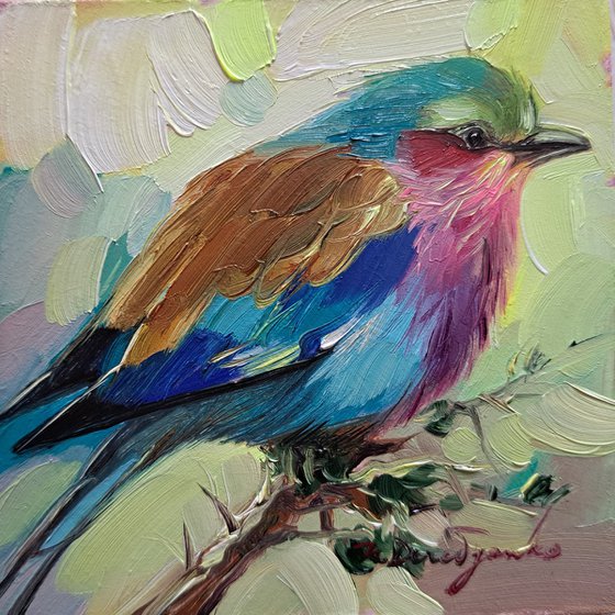 Roller bird painting