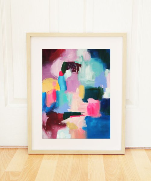 Abstract Framed Painting - 17 by Shazia Basheer