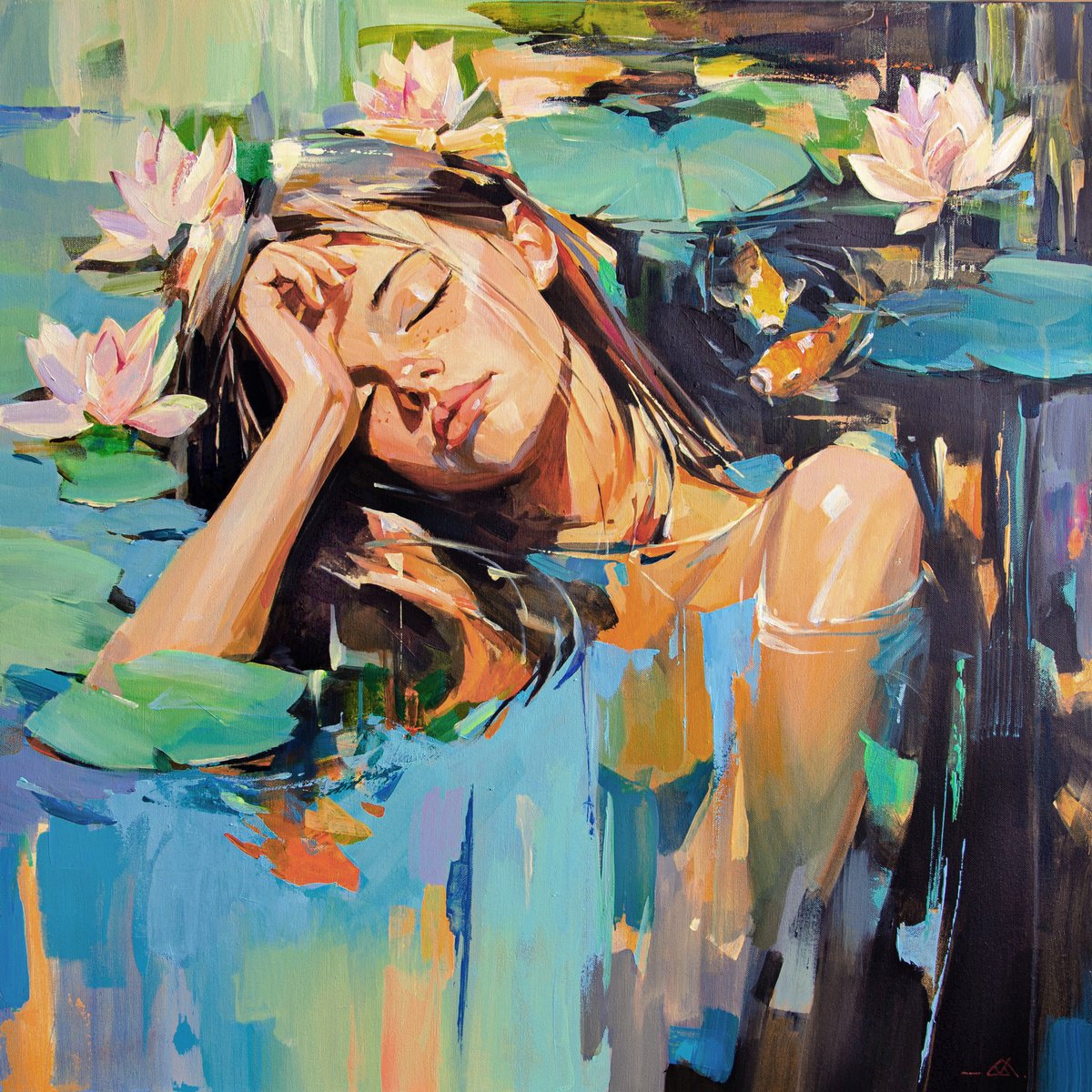  Immersed In A Dream By Valentin, 31 X 31, Artwork For Sale On Artfinder