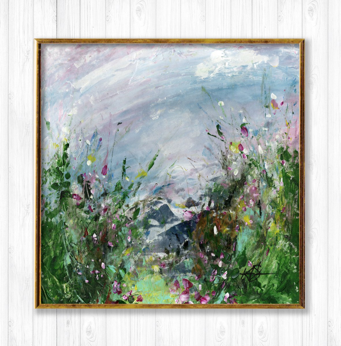 A Meadow Journey - Framed Floral Painting by Kathy Morton Stanion by Kathy Morton Stanion