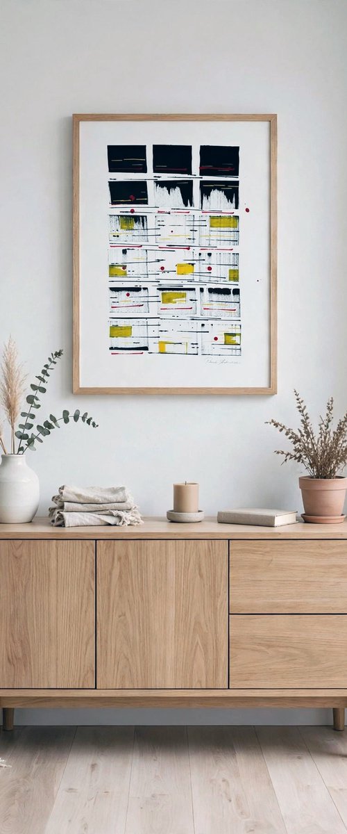 Rhythms in Black, Yellow and Red by Randi Antonsen