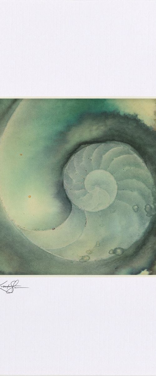 Nautilus Shell  1 - Abstract painting by Kathy Morton Stanion by Kathy Morton Stanion