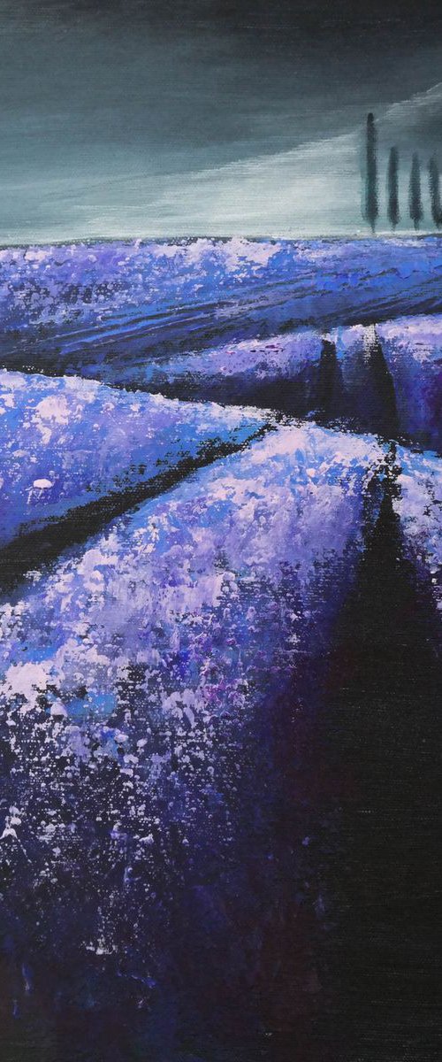 The Blueviolet and the storm - Fields and Colors Series by Danijela Dan