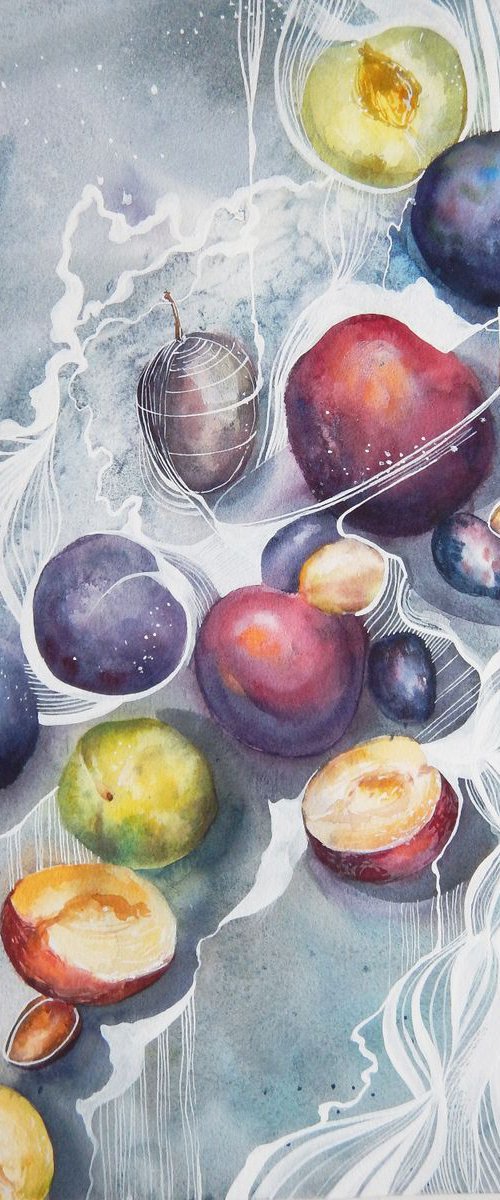 Plums by Alla Vlaskina