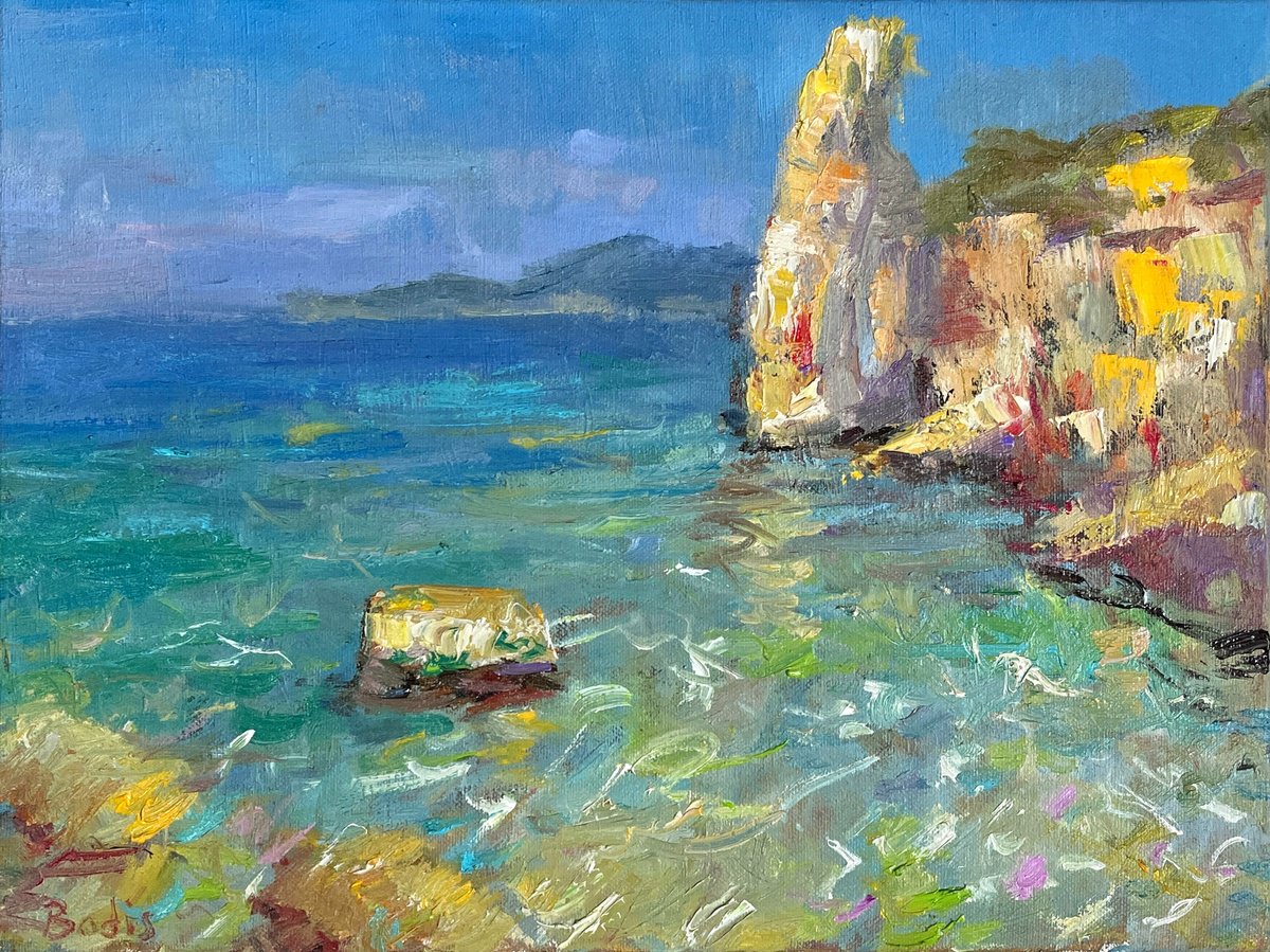 Impressionistic Landscape Oil Painting By Bohdan Dobrivskyi, 16 X 12, Sunny Day, Original Artwork