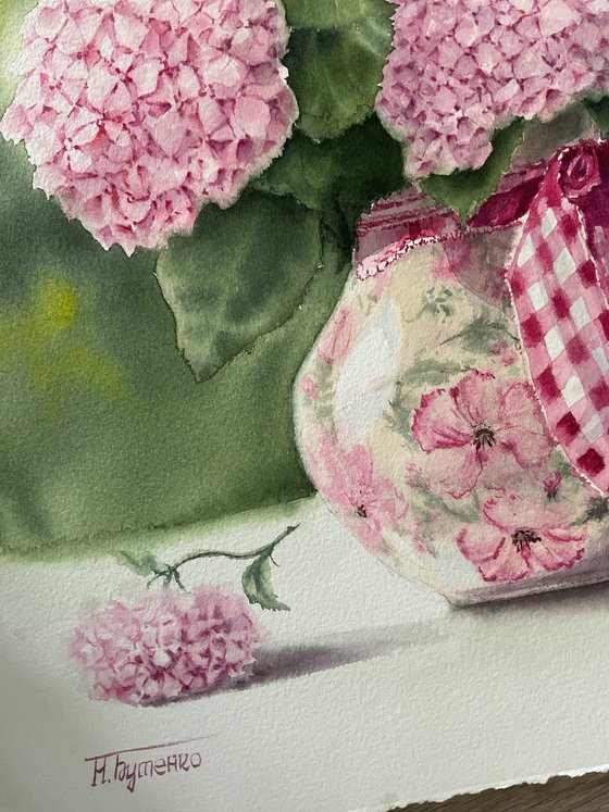 Provence style hydrangeas