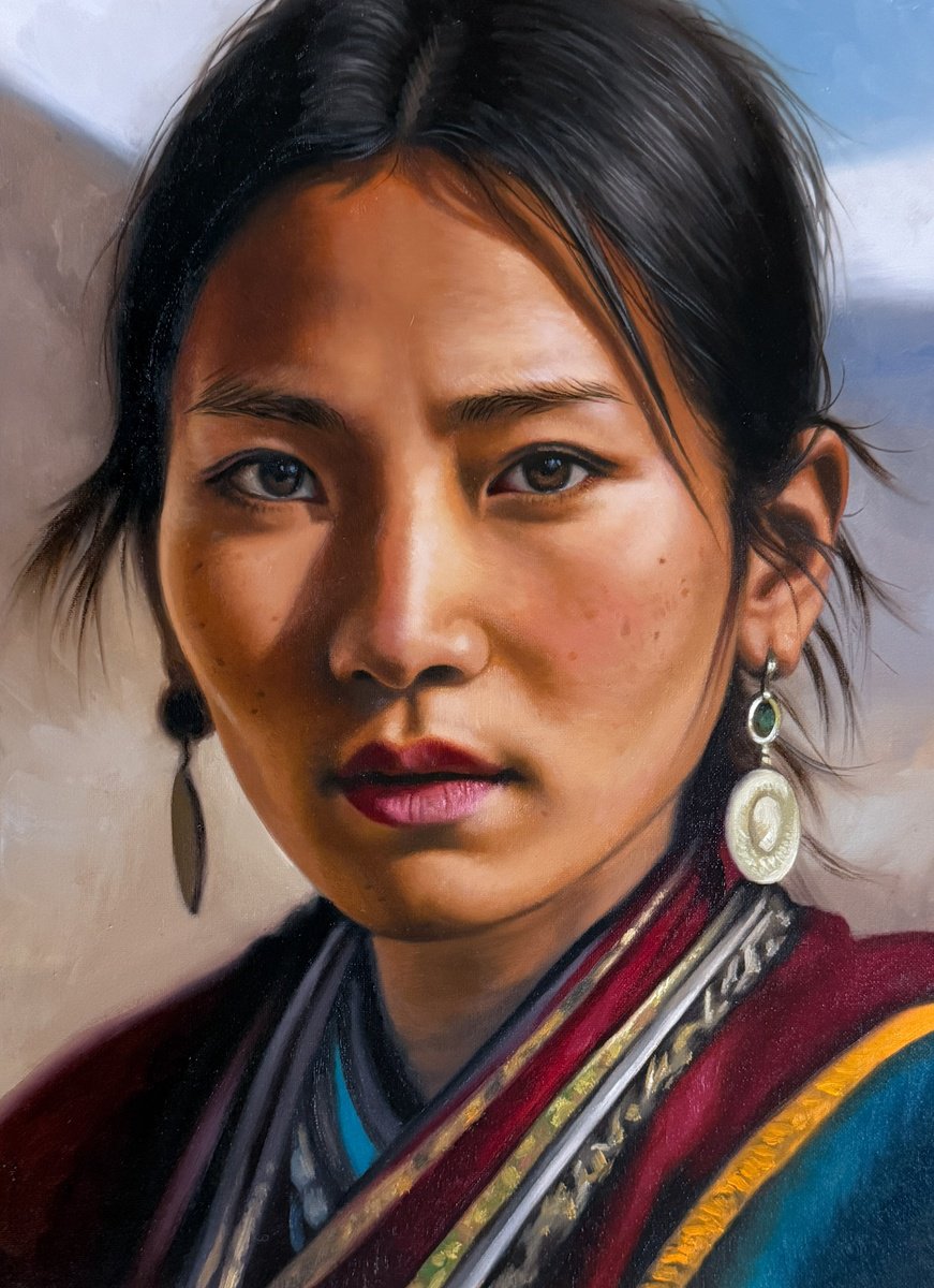 Photorealistic Oil Painting , Painting Of A Woman By Alessandra Pagliuca, 15 X 19, Artwork For Sale On Artfinder
