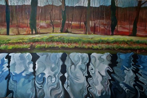 Anglesey Abbey, Canal Reflections by Alison  Chaplin