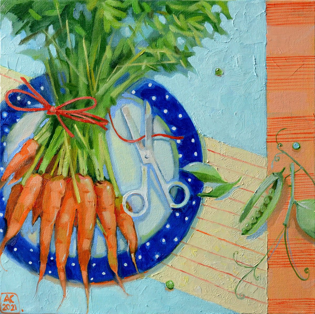 Still life with carrots by Alexandra Sergeeva