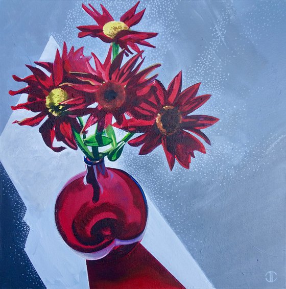 Red Flowers In Sunlight