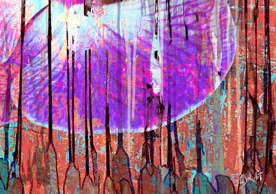 Abstract Pink Orchid
