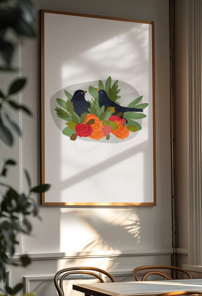 Animal Giclee Print By Emma Evans-Freke, 20 X 20, Nest, Original Artwork