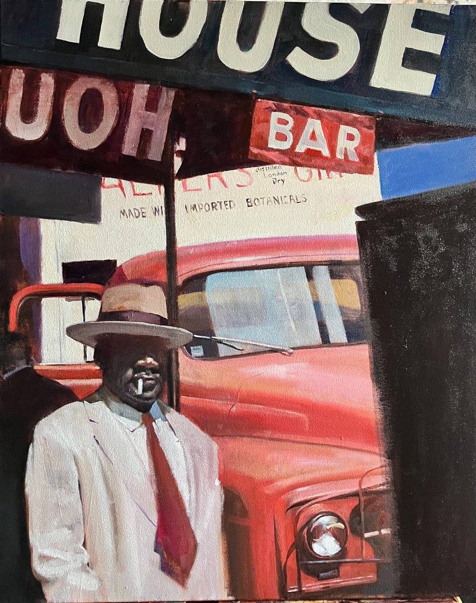 Photorealistic Portrait Oil Painting By John Welsh, 26 X 32, After Leiter 1, Original Artwork