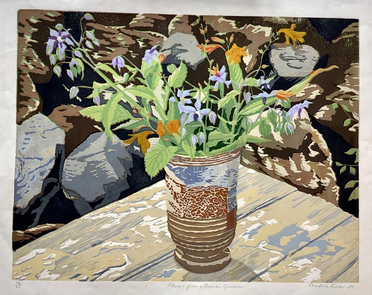 Flowers in a Cornish Garden by Rosalind Forster